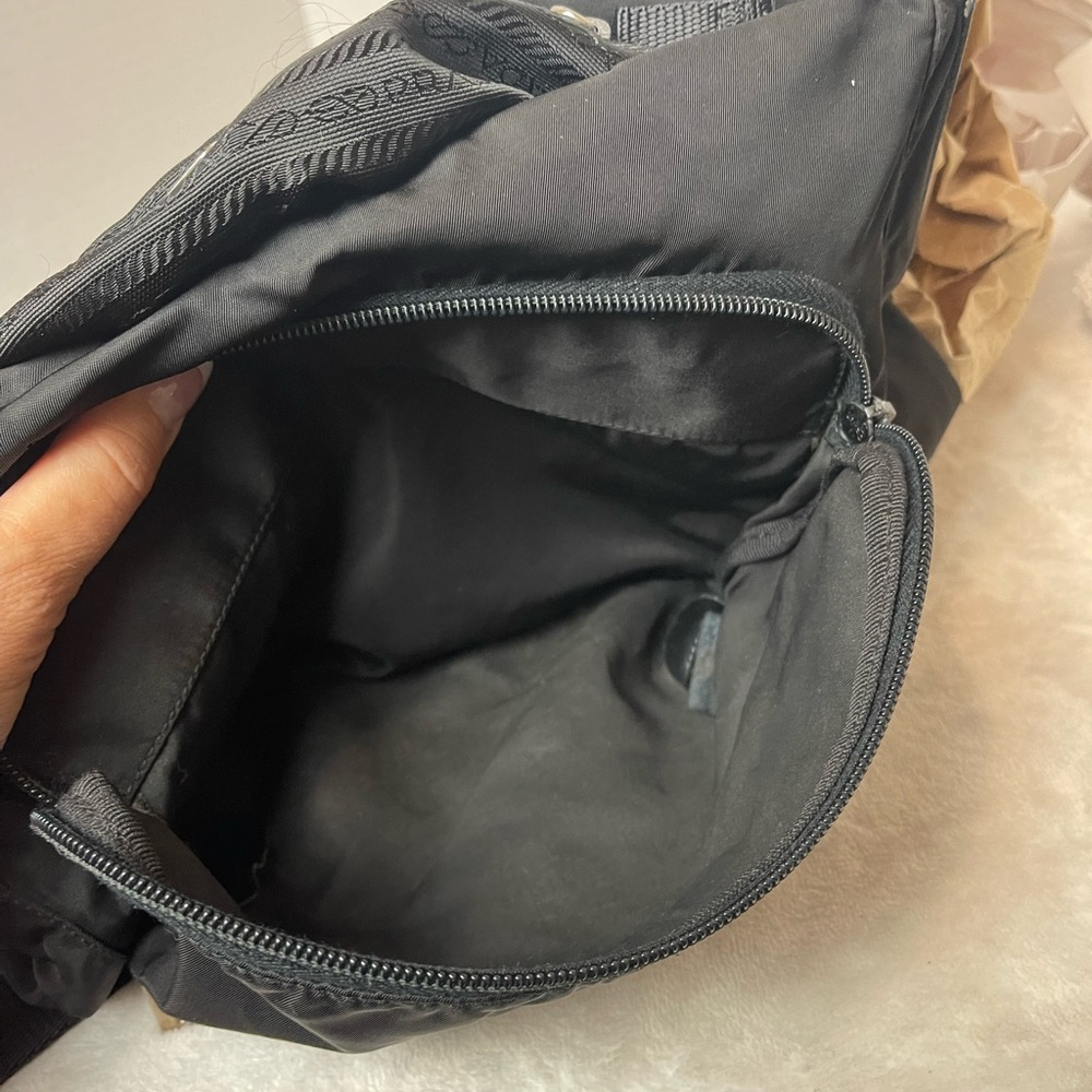 PRADA Vela Sport Tessuto Nylon Leather Shoulder Cross Body Bag Black - Picture 13 of 13